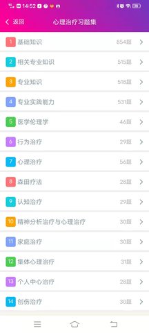 心理治疗中级总题库 6.2.4 安卓版 2