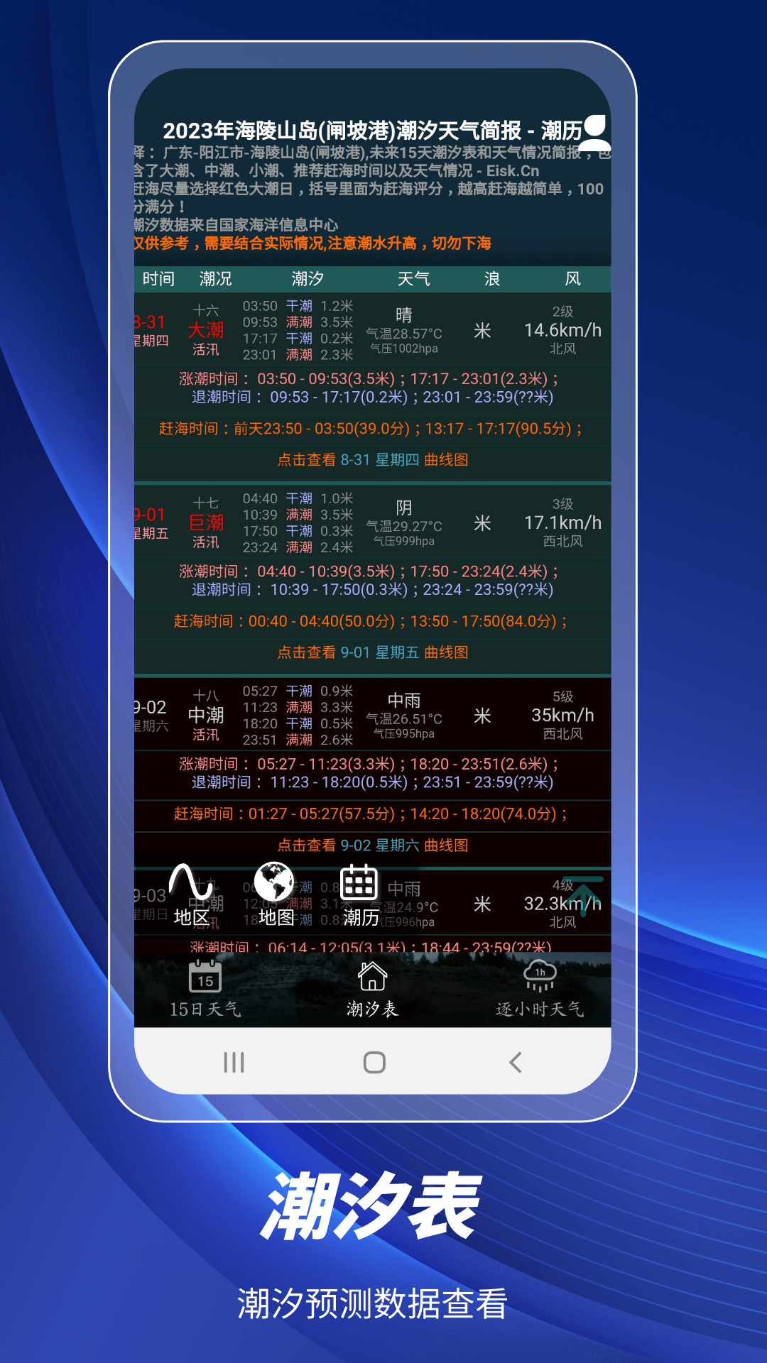 全球潮汐表 2.0 安卓版 1