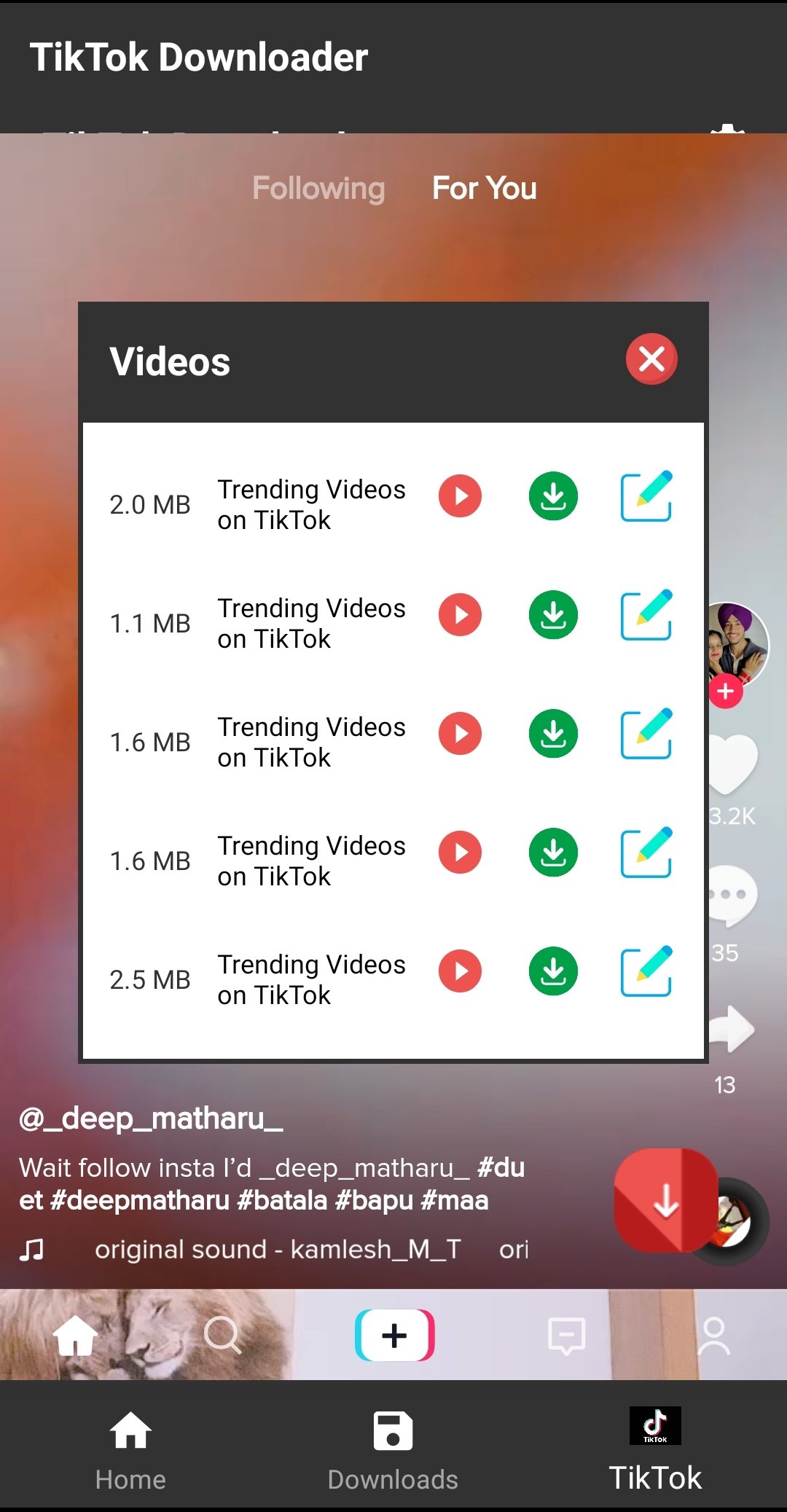 tiktok下载器app 1.3 安卓版 2