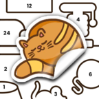 贴纸书按数字涂色