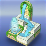 流水喷泉3D