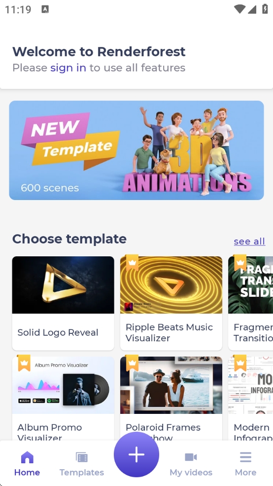 Renderforest生成动画 3.7.5 安卓版 3