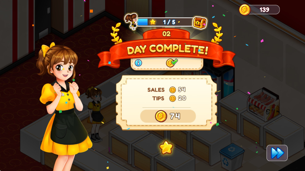 电影院恐慌3安卓无限金币 7.1.0 修改版 3