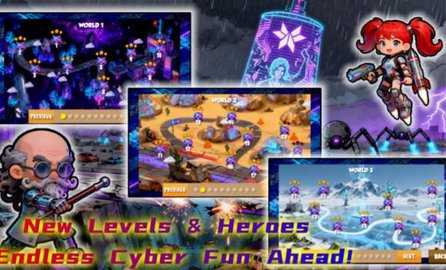 赛博朋克霓虹塔防战争 1.1 安卓版 2