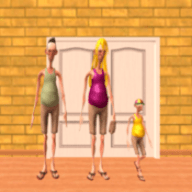 愤怒的邻居一家三口