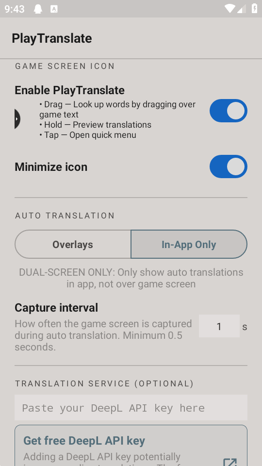 PlayTranslate 1.1.0 安卓版 1