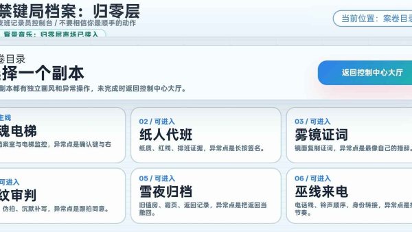 禁键局档案归零层 1.0.0 安卓版 2